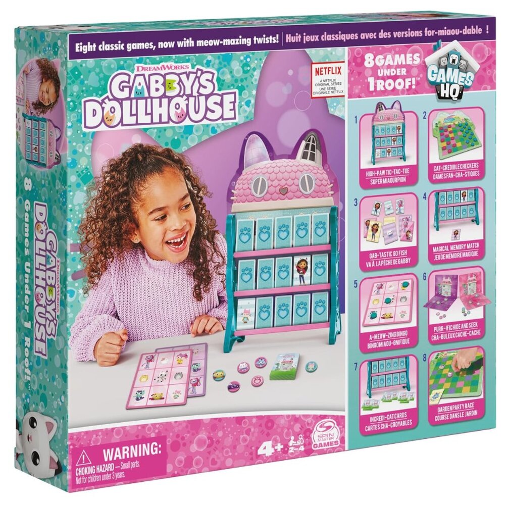 SALE!  Gabby’s Dollhouse, Tic Tac Toe Memory Match Bingo
